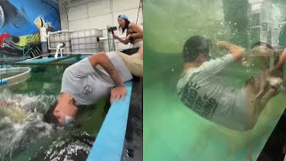 Guy Gets Knocked Out By A Fish