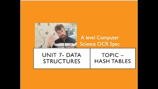 A level Computer Science OCR Unit 7 Data Structures Hash tables