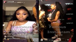 Normani On Instagram Live For The First Time After Wins “Best R\u0026B Video” 2019 Video Music Awards