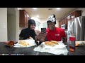 randomly eating loaded food during the mukbang..*goes wrong*