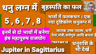 Dhanu lagna me Guru brihaspati ka fal : 5 ,6,7,8 houses.धनुलग्न में गुरु पंचम से अष्टम भाव में।फलकथन