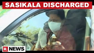 Sasikala Discharged From Hospital After COVID Treatment, AIADMK Flag Spotted In Ccar