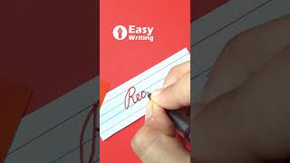 Red - Write color Red in English cursive writing  | cursive handwriting practice #shorts