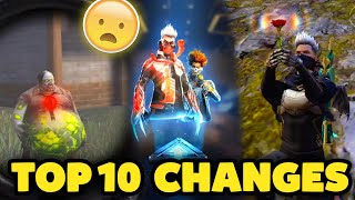 Top 10 SHOCKING CHANGES IN FREEFIRE AFTER UPDATE😱🤯 Must Watch*