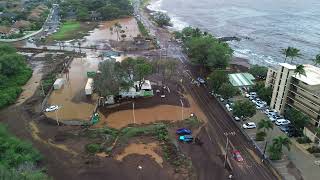 2025-01-31 - drone S Kihei Rd and Uwapo after storm