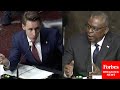 'Actually, I Didn't Ask You A Question': Hawley Snaps At Lloyd Austin, Shares Angry Exchange