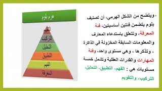 صنافة بلوم للأهداف التربوية