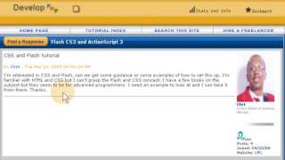CSS styling a Flash dynamic website - Actionscript 3.0 html Text tutorial
