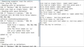 Create & Execute Windows Command Files Read & Write Files