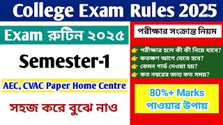 CU Exam Routine 2025 |CU 1st Semester Exam routine 2025 |CU 1st semester exam date 2025 | CU Exam