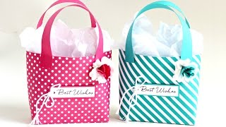 How to make a three paper tote bags form one sheet of 12'' x 12'' paper