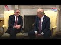 trump live trump s big remark on gaza amid ‘palestinian resettlement’ row us news live