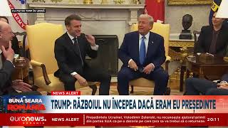 Donald Trump, la discuția cu Macron de la Casa Albă: Nu o să mai existe război, asta pot garanta