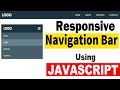 Responsive Navigation Bar With HTML CSS And JAVASCRIPT | Navbar HTML CSS
