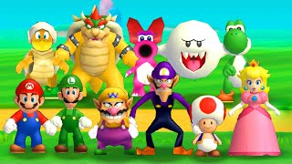New Super Mario Bros. Wii - Every Playable Characters (+DLC Included)