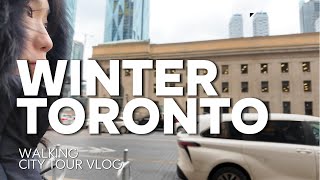 🇨🇦🇰🇷ULTIMATE WINTER TORONTO CITY WALKING TOUR | VLOG | SIN number, TD bank, Homeless, Path, Harbor