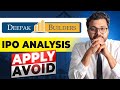 Deepak Builders IPO - Expected listing gains? | Apply or avoid? | Vibhor Varshney