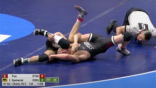 2018 NCAA Wrestling Michael Kemerer (Iowa) fall Paul Fox (Stanford)