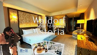 The Best Non-Gaming Hotel on the Las Vegas Strip for Free?  Waldorf Astoria Complete Tour