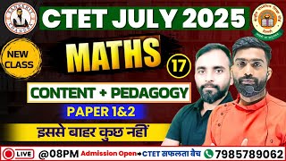 🔴 CTET JULY 2025| CONTENT+ PEDAGOGY | MATHS PYQS PRACTICE | MATH PEDAGOGY  | REET |BPSC | CTET