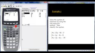 4 5 Row Reduction method on calculator