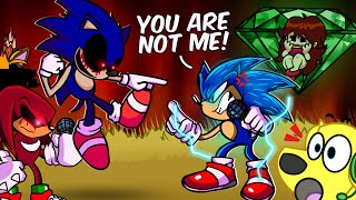 Friday Night Funkin but SONIC.EXE CONFRONTS HIMSELF... (Sonic vs Sonic.EXE) FNF Mods 136