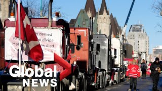 Truckers protests: Some trucks move, others stay after Ottawa mayor's deadline