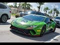 Lamborghini Huracan Performante XBOX GREEN BEAST & AMG GT R Fun Ride from Lamborghini Miami