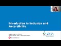 APHA Annual Meeting: An introduction to inclusion and Accessibility