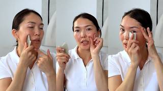 Gua Sha Face Self-Massage | Lymphatic Drainage | Lifting and removing swelling