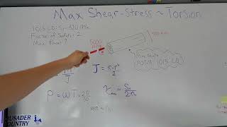 Maximum Power of a Rotating Driveshaft: Maximum Shear Stress Theory