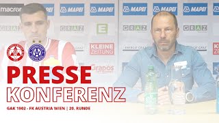 PK vor dem Heimspiel gegen die Austria Wien | 20. Runde ADMIRAL Bundesliga