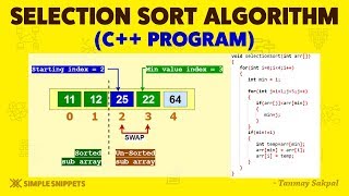 Selection Sort Algorithm C++ Code in Data Structures | Part -2 | DSA