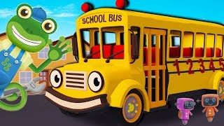 Sammy The School Bus Visits Gecko's Garage | Bus Videos For Children | Educational Cartoons For Kids