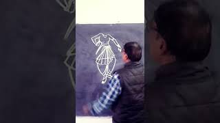 4 se dancing girl drawing #easy #howto #popular #youtube @ashoka visual art like share subscribe