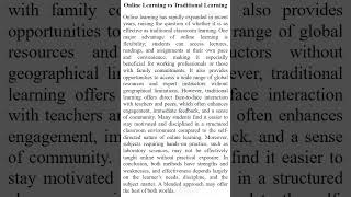 Online Learning vs Traditional Learning | Which is More Effective? #shorts