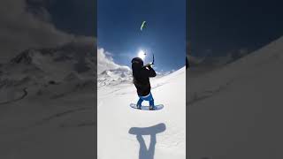 Next level Snowkiting 😱🔥  How high do you think is he flying?  Kitesurfing #vpsortsvideo