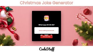 Christmas Joke Generator using HTML CSS and JavaScript