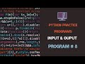 Python Practice I/O Program 8:How to calculate Area of triangle using python?