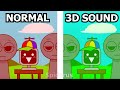 Normal Sounds VS 3D Sounds in Incredibox Sprunki! (use headphones)