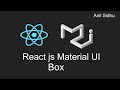 Reactjs material ui tutorial #12 Box | Layout