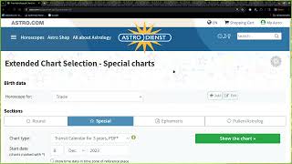 Generating Natal Fixed Stars in Parans using Astro.com