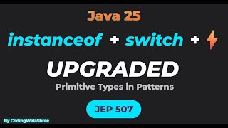 Primitive Types in Pattern Matching - instanceof and switch | Java 25 | JEP 507
