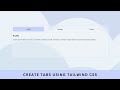 Simple Tab Navigation using TailwindCSS | Tailwind CSS Tutorial