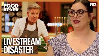 Team Ramsay's Livestream Recipe Demo Goes Horribly Wrong | Food Stars