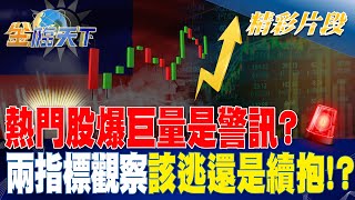 熱門股爆巨量是警訊? 兩指標觀察該逃還是續抱！？ | 金臨天下 20231124 @tvbsmoney