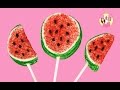 WATERMELON MARSHMALLOW POPS - how to make a simple melon emoji cake pop alternative