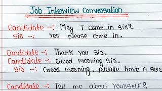job interview conversation | job interview questions and answers | interview preparation in English
