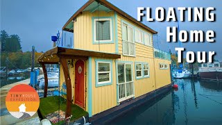 Beautiful! Small Floating House Tour & How to Live Full Time on One