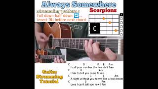 Always Somewhere - Scorpions guitar chords w/ lyrics & strumming tutorial